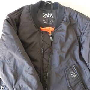 Zara Black bomber jacket